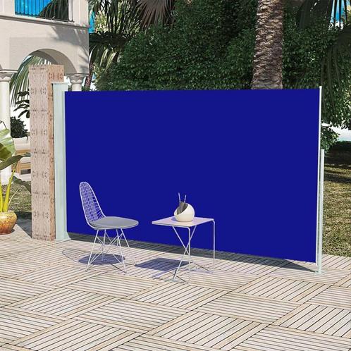 vidaXL Tuinscherm uittrekbaar 160x300 cm blauw, Jardin & Terrasse, Parasols, Envoi