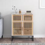vidaXL Dressoir 60x30x75 cm bewerkt hout wit, Verzenden, Nieuw