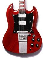 Miniatuur Gibson SG gitaar met gratis standaard, Beeldje, Replica of Model, Verzenden