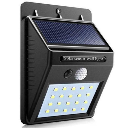 Solar wandlamp buiten met bewegingssensor 3 Watt Daglicht, Huis en Inrichting, Lampen | Wandlampen, Nieuw, Overige materialen