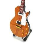 Miniatuur Gibson Les Paul gitaar met gratis standaard, Collections, Beeldje, Replica of Model, Verzenden