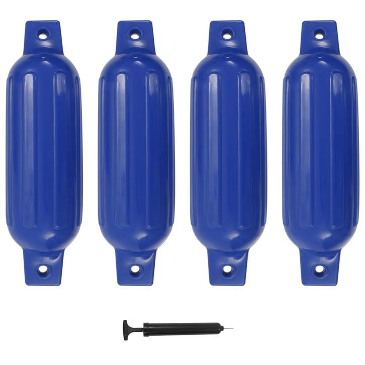 vidaXL Bootstootkussens 4 st 41x11,5 cm PVC blauw, Watersport en Boten, Bootonderdelen, Nieuw, Verzenden