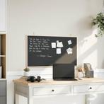 vidaXL Krijtbord met massief grenenhouten frame zwart 100x55, Verzenden
