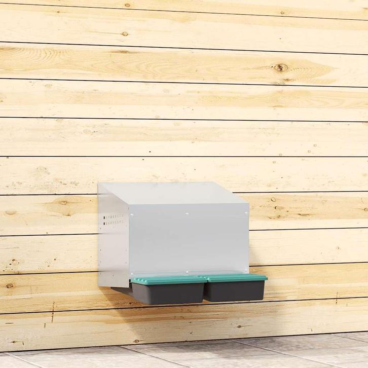 vidaXL Kippennestkast 2 compartimenten wandmontage, Dieren en Toebehoren, Knaagdieren en Konijnen | Hokken en Kooien, Nieuw, Verzenden