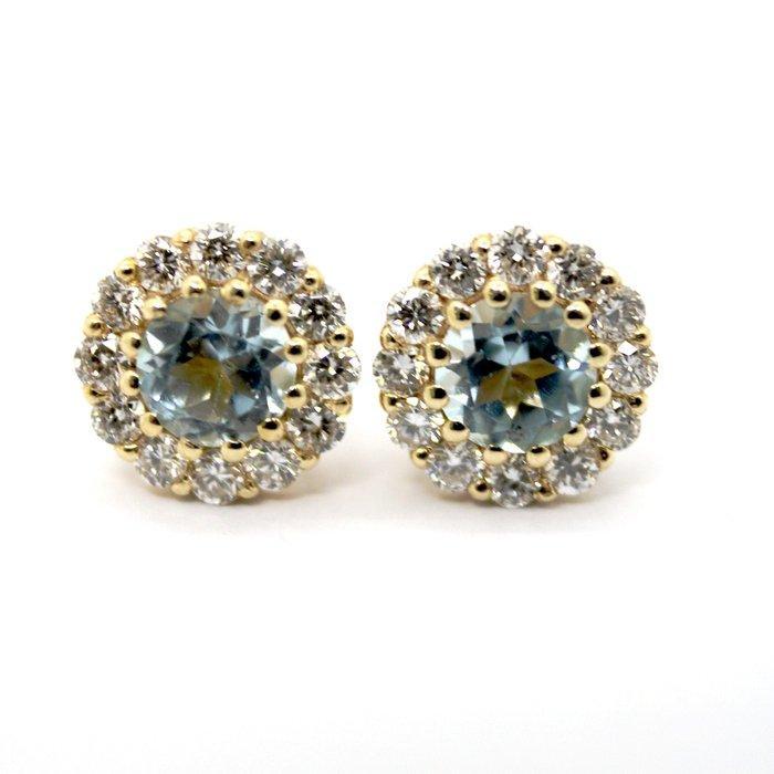 Zonder Minimumprijs - Oorbellen - 9 kt. Geel goud - 1.48ct., Handtassen en Accessoires, Oorbellen