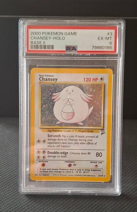 WOTC Pokémon Graded card - Chansey base set 2 - PSA 6, Hobby en Vrije tijd, Verzamelkaartspellen | Pokémon