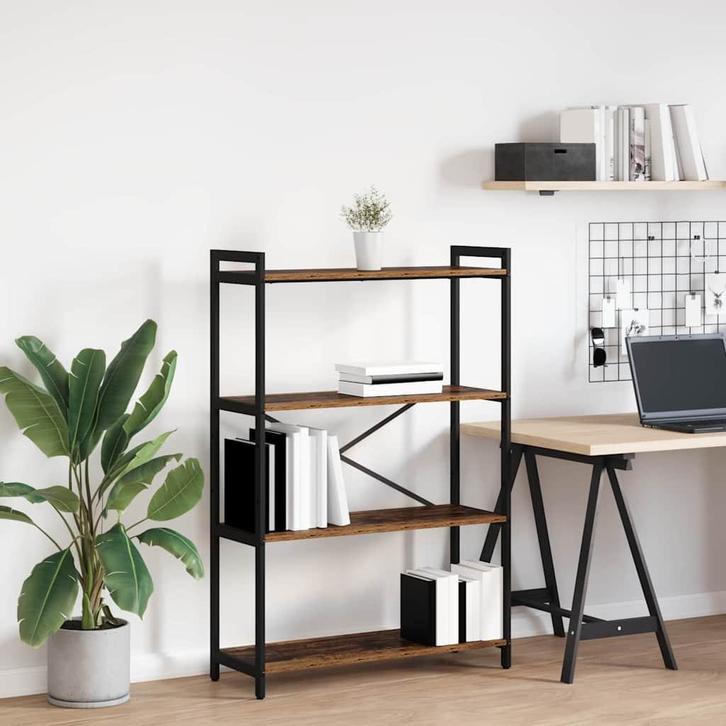 vidaXL Boekenkast Oud hout 80 x 30 x 118 cm Bewerkt hout, Huis en Inrichting, Kasten | Boekenkasten, Nieuw, Verzenden