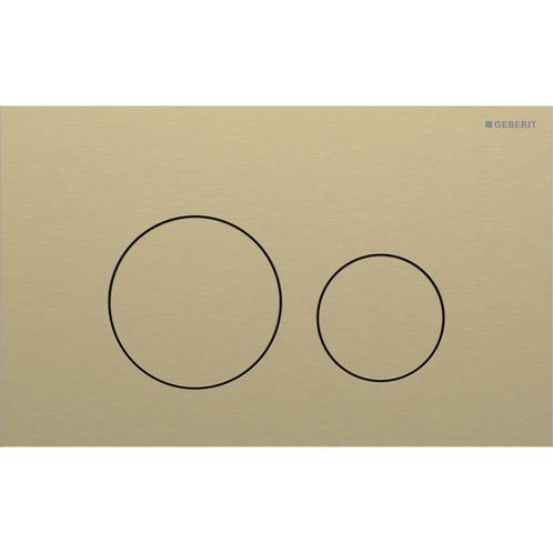 Geberit Drukplaat Sigma 40, 2-toets Round RVS Geborsteld, Doe-het-zelf en Bouw, Sanitair, Overige typen, Nieuw, Chroom, Ophalen of Verzenden