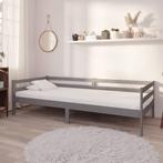 vidaXL Slaapbank massief grenenhout grijs 90x200 cm, Verzenden, Nieuw