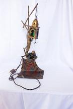 Franz Xavier Bergmann - Lampe de table - Bronze peint à, Antiek en Kunst