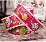 Lint met draad Roze Paaskuikens Oeuf Cocottes 40 mm x 20 m, Nieuw