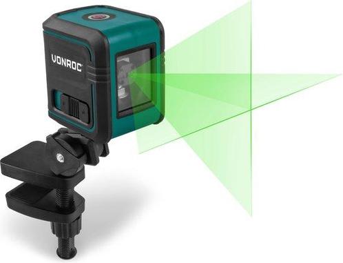 Tweedekans | VONROC Kruislijnlaser – Groen – Zelfnivellerend, Doe-het-zelf en Bouw, Gereedschap | Overige machines, Ophalen of Verzenden