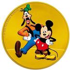 Niue. 2 Dollars 2021 Disney Mickey & Pluto, 1 Oz (.999), Postzegels en Munten