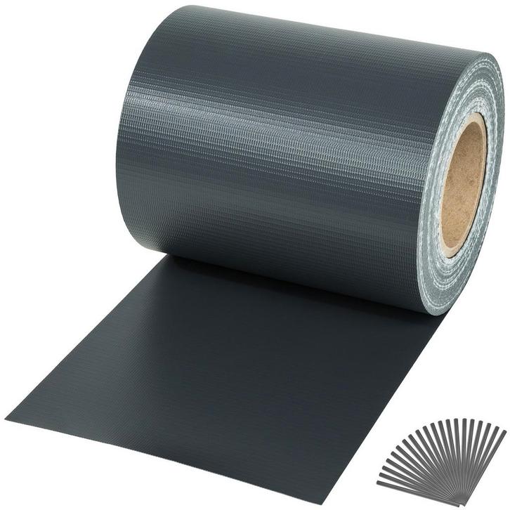 tectake PVC privacyfolie met bevestigingsclips - 35 m, antra, Tuin en Terras, Overige Tuin en Terras, Verzenden