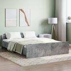 vidaXL Cadre de lit tête de lit et pied de lit gris, Maison & Meubles, Neuf, Verzenden
