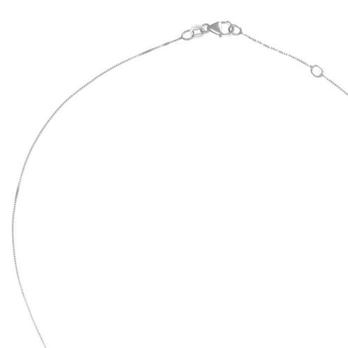 Ketting met hanger - 18 karaat Witgoud - 0.52ct. tw. Saffier, Handtassen en Accessoires, Antieke sieraden