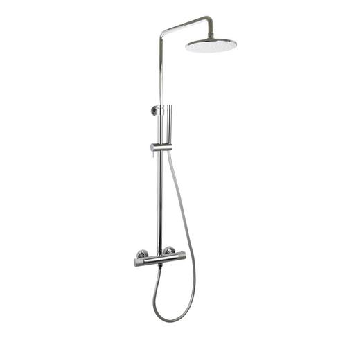 Doucheset Sanilux Rubb Opbouw Thermostatisch Rond Chroom, Doe-het-zelf en Bouw, Sanitair, Kraan, Nieuw, Chroom, Ophalen of Verzenden