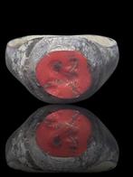 Oud-Romeins Brons, Stunning Intaglio Carnelian Sfinx Seal