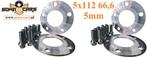 Spacers 5mm Mercedes A,CLA,CLS,CLK 5x112 Spoorverbreders, Auto diversen, Tuning en Styling, Ophalen of Verzenden