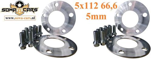 Spacers 5mm Mercedes A,CLA,CLS,CLK 5x112 Spoorverbreders, Auto diversen, Tuning en Styling, Ophalen of Verzenden