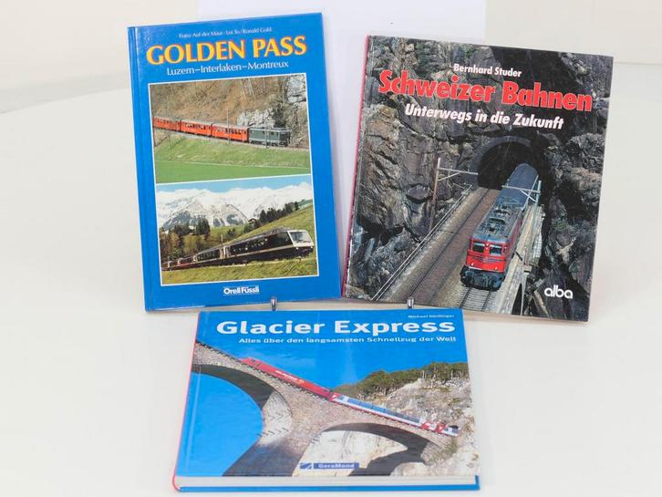Set van 3 spoorwegenboeken Golden Pass, Schweizer Bahnen..., Hobby en Vrije tijd, Modelbouw | Overige, Gebruikt, Ophalen of Verzenden