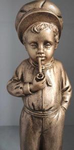 Statue, Bimbo con la pipa - 3 kg - 36 cm - Marbre