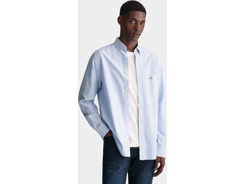 Gant Casual hemd lange mouw Blauw Regular Fit Oxford, Huis en Inrichting, Woonaccessoires | Overige, Zo goed als nieuw, Verzenden