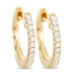 Oorbellen - 14 karaat Geel goud, 14K Geelgouden 0,22ct, Handtassen en Accessoires, Oorbellen, Nieuw