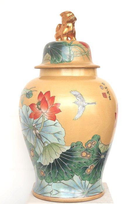 Vase avec couvercle - Porcelaine, Grand - 65 cm, Antiek en Kunst, Kunst | Designobjecten