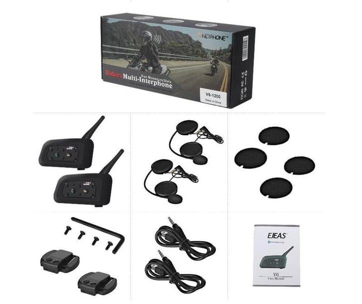 V6 intercom bluetooth motor interphone headset bellen helm D, Audio, Tv en Foto, Hoofdtelefoons, Nieuw, Verzenden