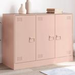 vidaXL Dressoir 99x39x73 cm staal roze, Huis en Inrichting, Kasten | Dressoirs, Verzenden, Nieuw