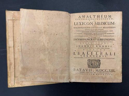 Bartolomeo Castelli - Amaltheum Castello - Brunonianum, sive, Antiek en Kunst, Antiek | Boeken en Manuscripten