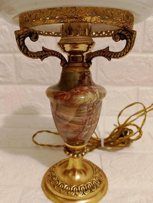 Lampe - Fiorentino - Laiton doré, Opaline, Antiek en Kunst, Curiosa en Brocante