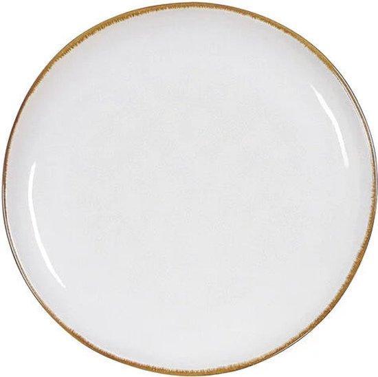 2dekans | Mica Decorations Ontbijtbord - Tabo - Wit - Ø20,5, Huis en Inrichting, Keuken | Servies, Ophalen of Verzenden
