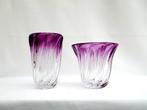 Val Saint Lambert - Vaas (2) - Kristal, Antiek en Kunst, Antiek | Glaswerk en Kristal