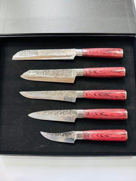 Keukenmes - Kitchen knife set - Japanse keukenmessen set, Antiek en Kunst, Antiek | Keukengerei