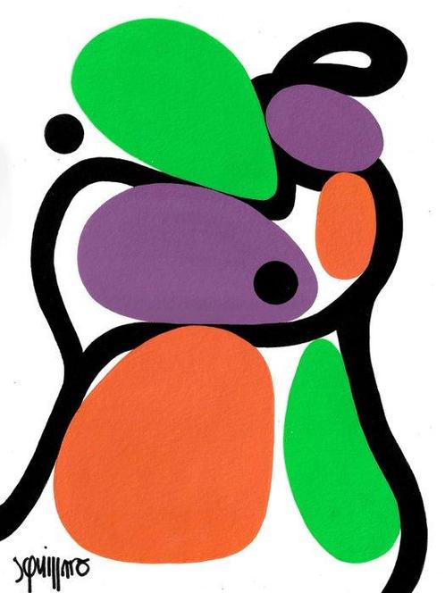 Antony Squizzato - A portrait in six stones #1, Antiek en Kunst, Kunst | Schilderijen | Modern