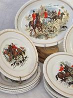 Service à rôti viande - à décor de chasse à cour - Véritable