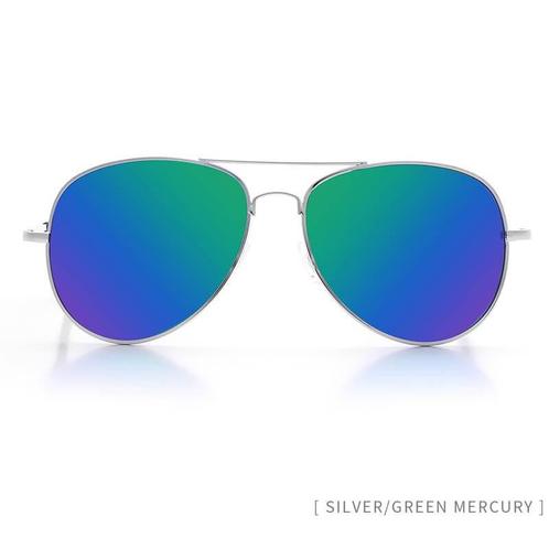 Pilotenbril met groen/blauw spiegelglas, Kleding | Dames, Carnavalskleding en Feestkleding, Nieuw, Verzenden