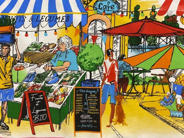 San Leucio top quality - Prachtige tafelkleed met een, Antiek en Kunst, Antiek | Tapijten, Tafelkleden en Textiel