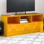 vidaXL Tv-meubel 99x39x44 cm staal mosterdgeel, Verzenden, Nieuw
