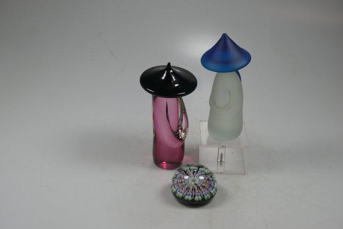 Murano - Beeld, 2 Chinezen en 1 press papier - 17.5 cm -, Antiek en Kunst, Antiek | Glaswerk en Kristal