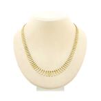 Gouden Cleopatra collier | 40 - 44 cm (schakelketting), Ophalen of Verzenden, Gebruikt, Overige kleuren, Goud