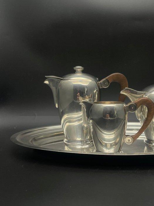 Ercuis - Koffie- en theeservies (4) - Verzilverd, Hout, Antiek en Kunst, Kunst | Designobjecten