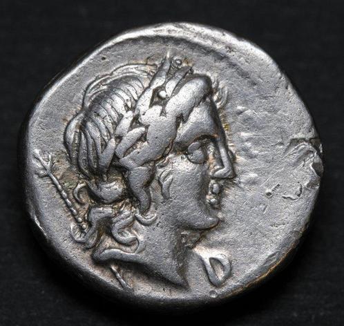 Romeinse Republiek. Pub Crepusius Denarius. 82 BC. Denarius, Postzegels en Munten, Munten | Europa | Niet-Euromunten