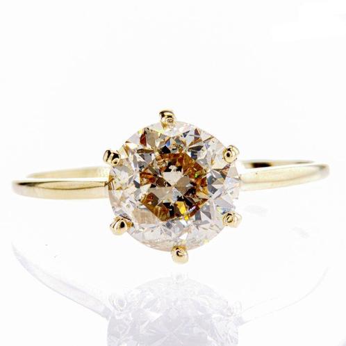 Zonder Minimumprijs - Verlovingsring - 14 karaat Geel goud -, Handtassen en Accessoires, Antieke sieraden