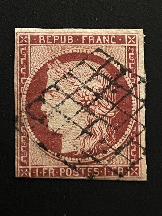 Frankrijk - 1849 Cérès 6b donker karmozijnrood. - Yvert, Postzegels en Munten, Postzegels | Europa | Frankrijk