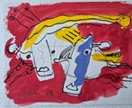 Peter Diem (1945) - Fying Cows, Antiek en Kunst, Kunst | Schilderijen | Modern