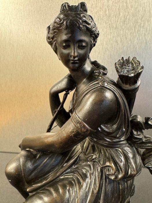 Eugene-Antoine Aizelin (1821 - 1902) - sculptuur, Diane, Antiek en Kunst, Antiek | Keramiek en Aardewerk