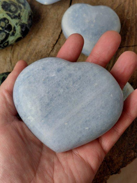 Unieke dikke edelsteen harten - Kambaba Jaspis & Blauwe, Verzamelen, Mineralen en Fossielen